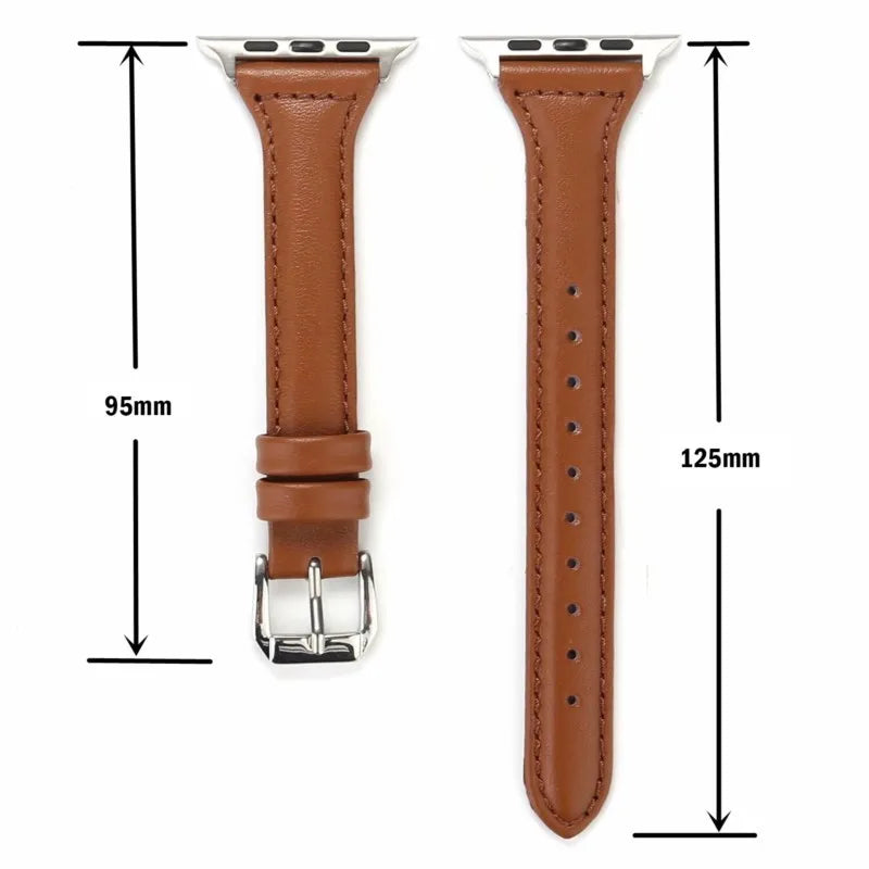 Slim leather band women for Apple watch