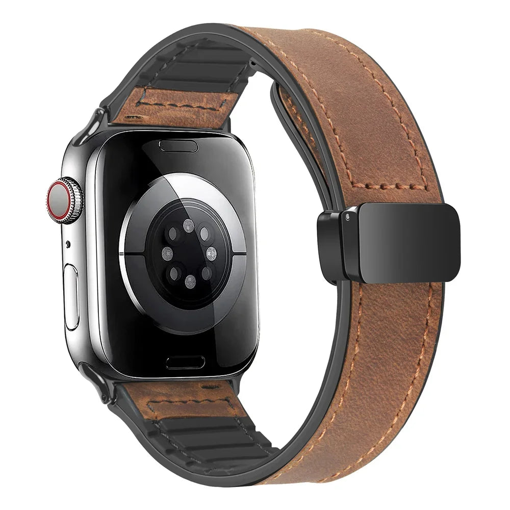 Silicone and Leather band For Apple Watch