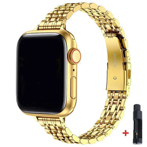 Stainless Steel Strap For Apple Watch Ultra 2 Band 49mm 42mm 44mm Metal Bracelet iWatch Series 9 8 7 6 SE 5 4 3 Women 45mm 41mm