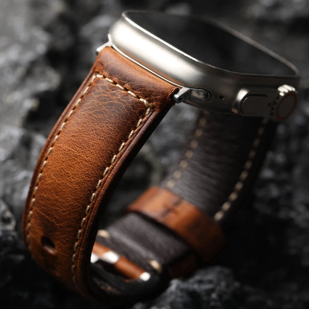 Handmade Leather Band For Apple Watch