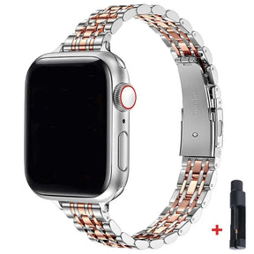 Stainless Steel Strap For Apple Watch Ultra 2 Band 49mm 42mm 44mm Metal Bracelet iWatch Series 9 8 7 6 SE 5 4 3 Women 45mm 41mm