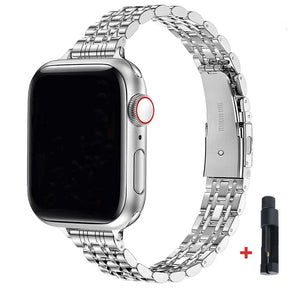 Stainless Steel Strap For Apple Watch Ultra 2 Band 49mm 42mm 44mm Metal Bracelet iWatch Series 9 8 7 6 SE 5 4 3 Women 45mm 41mm